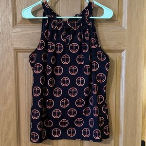 Outback Red navy blouse